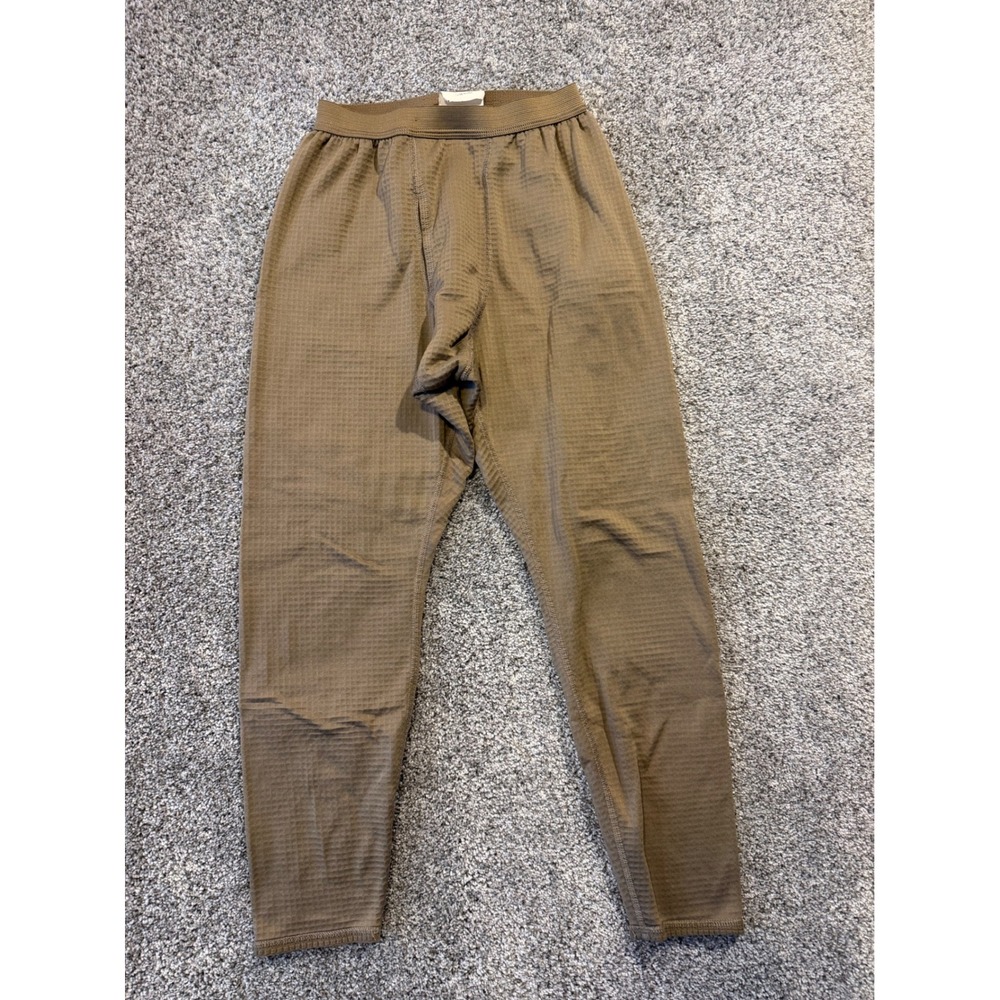 Peckham‎ Drawers Mens Small Short Brown Gen III Mid Weight Fleece Thermal Pants